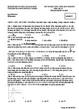 Đề thi học sinh giỏi lần 3 môn Vật lý Lớp 10 - Mã đề 675 - Năm học 2018-2019 - Trường THPT Nguyễn Đức Thuận